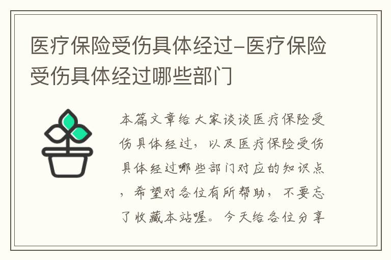 医疗保险受伤具体经过-医疗保险受伤具体经过哪些部门