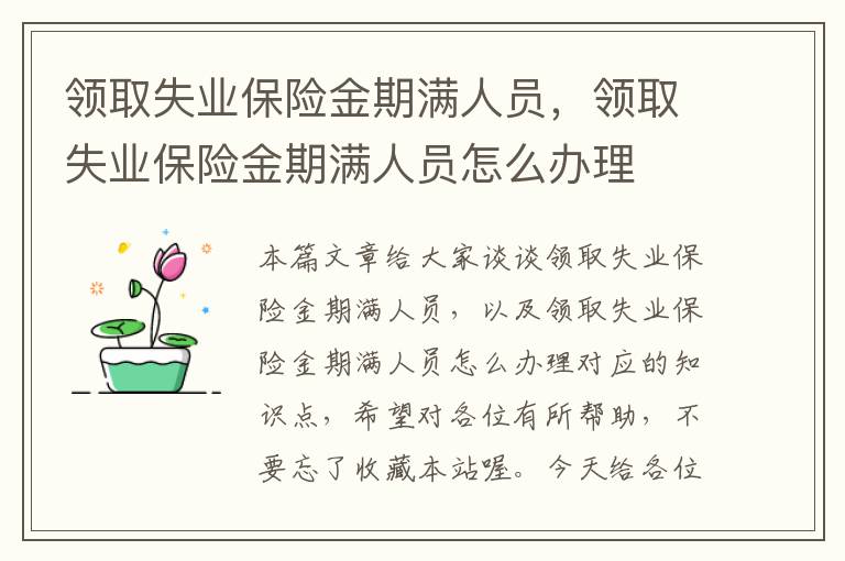 领取失业保险金期满人员，领取失业保险金期满人员怎么办理