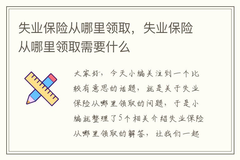 失业保险从哪里领取，失业保险从哪里领取需要什么