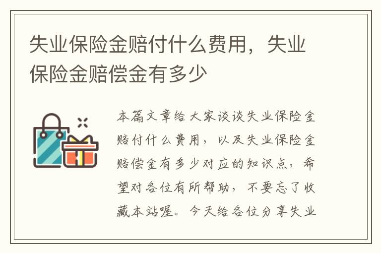 失业保险金赔付什么费用，失业保险金赔偿金有多少