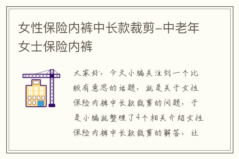 女性保险内裤中长款裁剪-中老年女士保险内裤