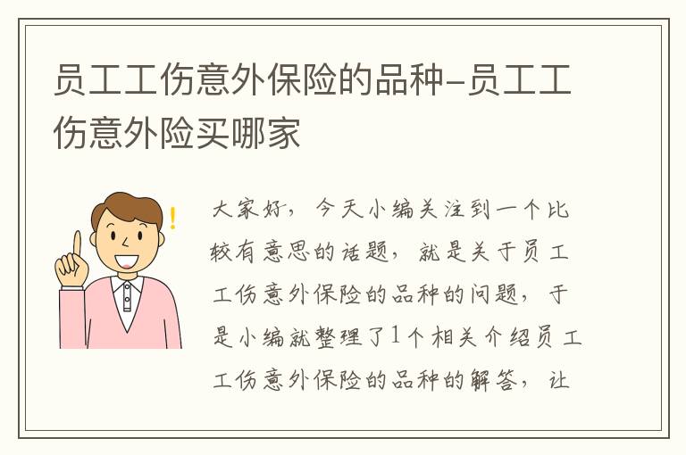 员工工伤意外保险的品种-员工工伤意外险买哪家