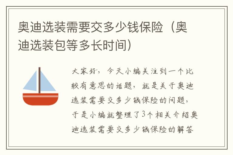 奥迪选装需要交多少钱保险（奥迪选装包等多长时间）