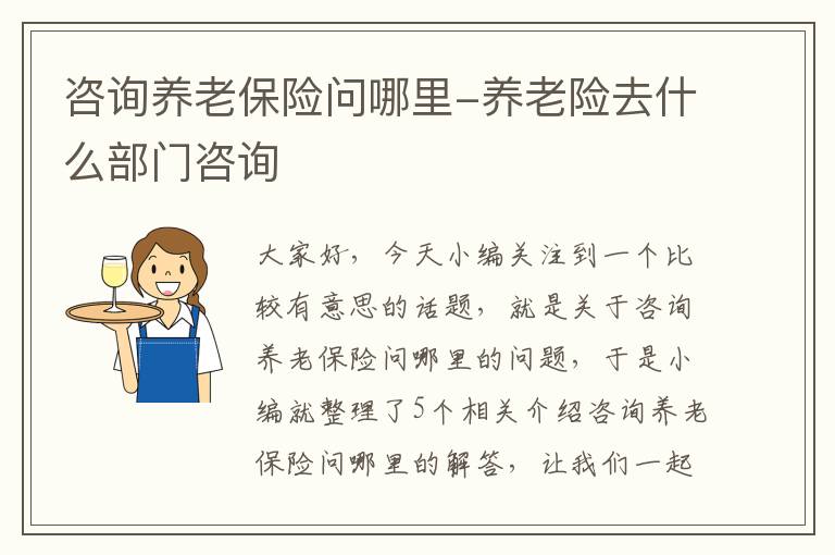 咨询养老保险问哪里-养老险去什么部门咨询