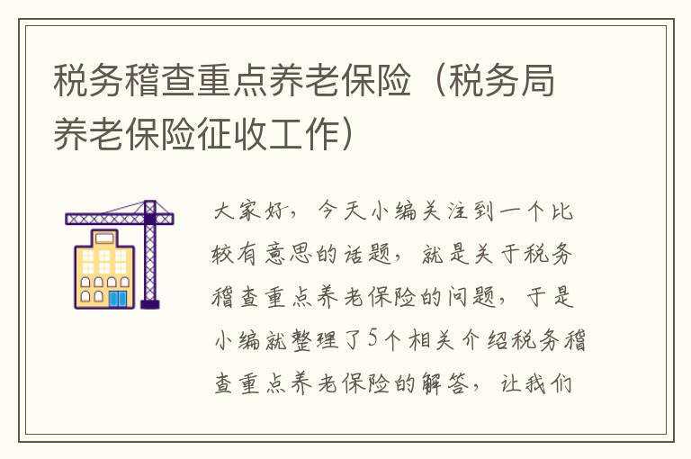 税务稽查重点养老保险（税务局养老保险征收工作）