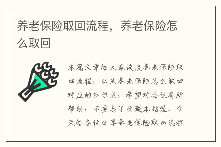 养老保险取回流程，养老保险怎么取回