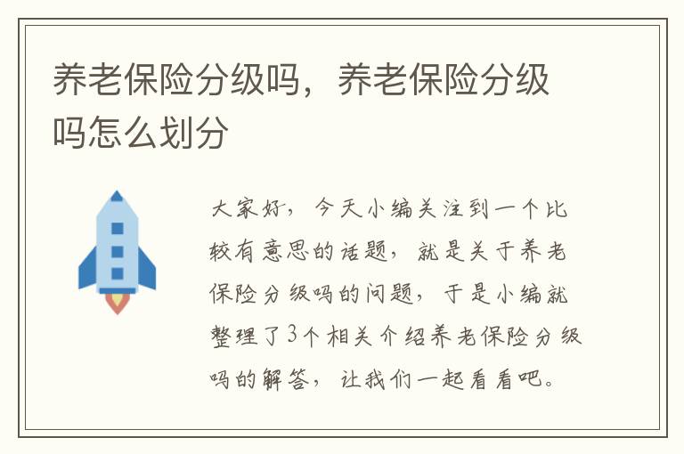 养老保险分级吗，养老保险分级吗怎么划分