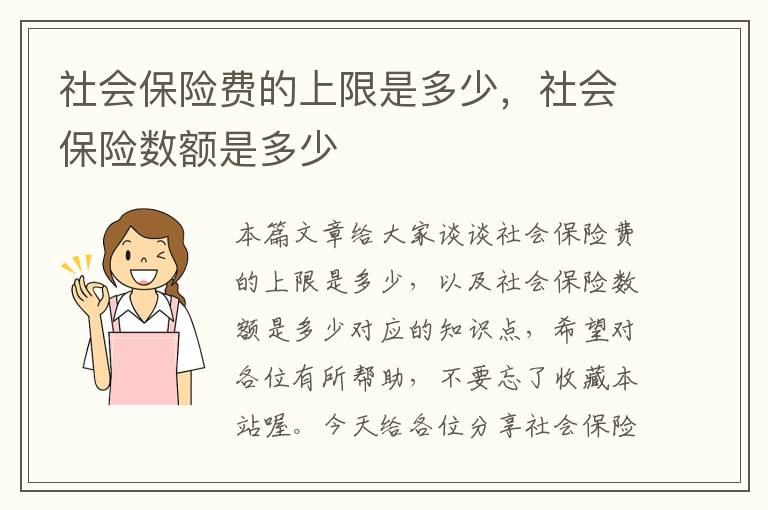 社会保险费的上限是多少，社会保险数额是多少