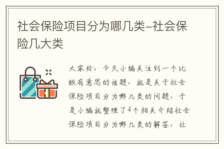 社会保险项目分为哪几类-社会保险几大类