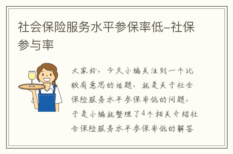 社会保险服务水平参保率低-社保参与率