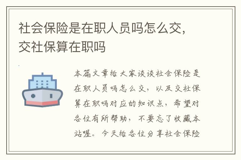 社会保险是在职人员吗怎么交，交社保算在职吗