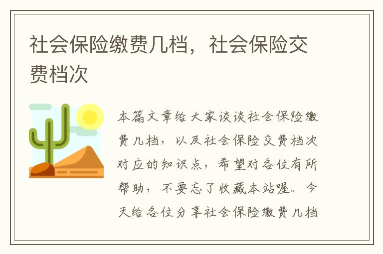 社会保险缴费几档，社会保险交费档次