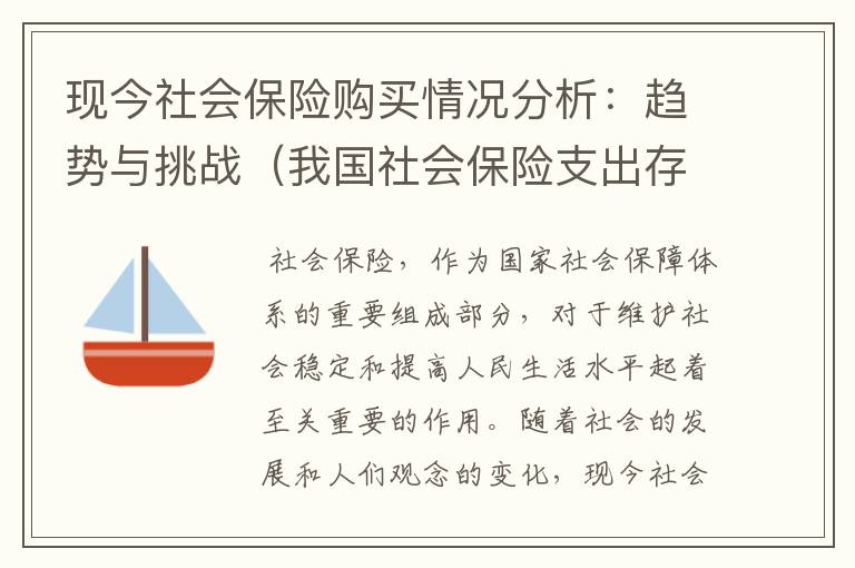 现今社会保险购买情况分析：趋势与挑战（我国社会保险支出存在的问题和对策）