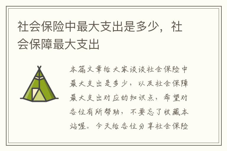 社会保险中最大支出是多少，社会保障最大支出