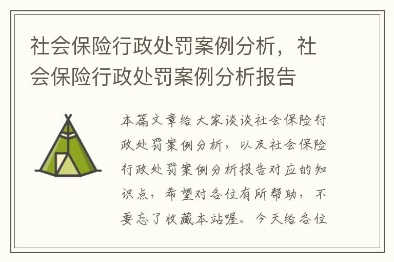 社会保险行政处罚案例分析，社会保险行政处罚案例分析报告