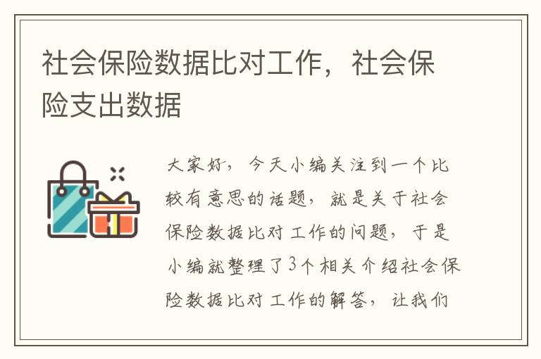 社会保险数据比对工作，社会保险支出数据