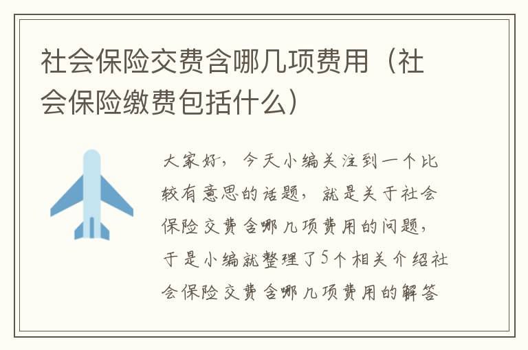 社会保险交费含哪几项费用（社会保险缴费包括什么）